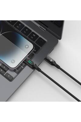 İ-Xtech 30W 1M Type-C To Lightning Dijital Ekranlı Şarj Kablosu Uc016 - 1