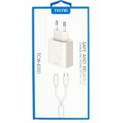 Tecno TCW-E01D Charger + Data Cable - 2